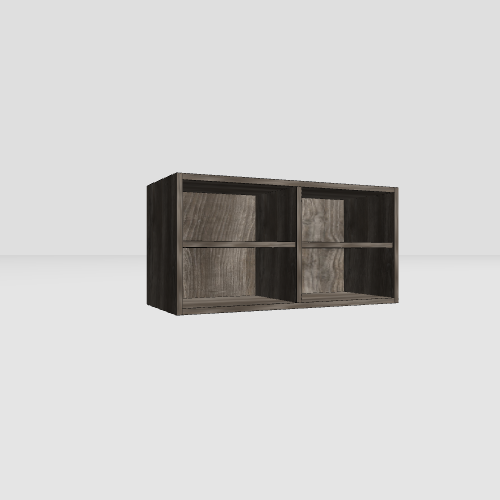 Wall Unit With Divider And Fixed Shelves (Open Up Door)